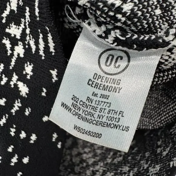 Opening Ceremony Women’s Size XS Black and White Print Knit Stretch Pencil Skirt - Picture 3 of 5